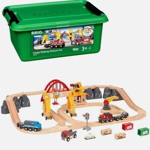 BRIO 33097 Cargo Railway Deluxe Set (54 Pieces)